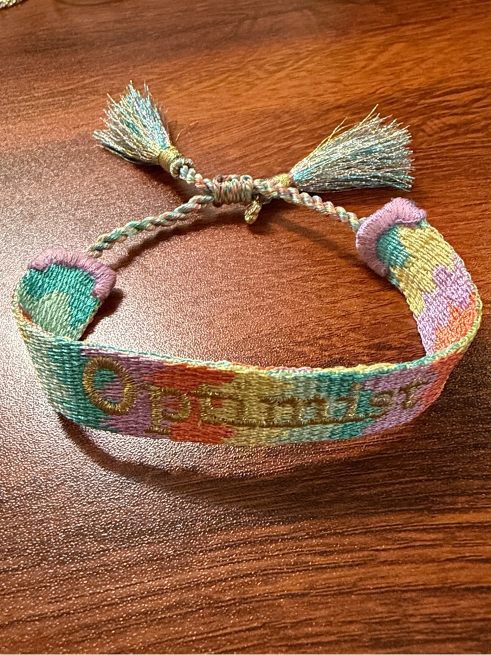 Kendra Scott Pastel Multicolor optimist  Woven Bracelet with Tassel Ends